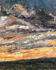 Light Burst Original Oil Landscape Palette Knife Painting Detail 2