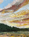 Midsummer Eve Original Oil Landscape Palette Knife Painting Detail 1