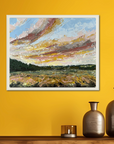 Midsummer Eve Original Oil Landscape Palette Knife Painting In Room 1