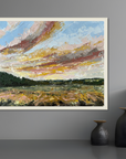 Midsummer Eve Original Oil Landscape Palette Knife Painting In Room 2