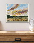 Midsummer Eve Original Oil Landscape Palette Knife Painting In Room 3