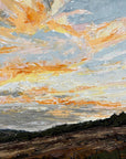 Pastel Clouds Original Oil Landscape Palette Knife Painting 22x22