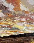 The Last Hurrah Original Oil Landscape Palette Knife Painting Detail 1