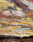 The Last Hurrah Original Oil Landscape Palette Knife Painting Detail 2