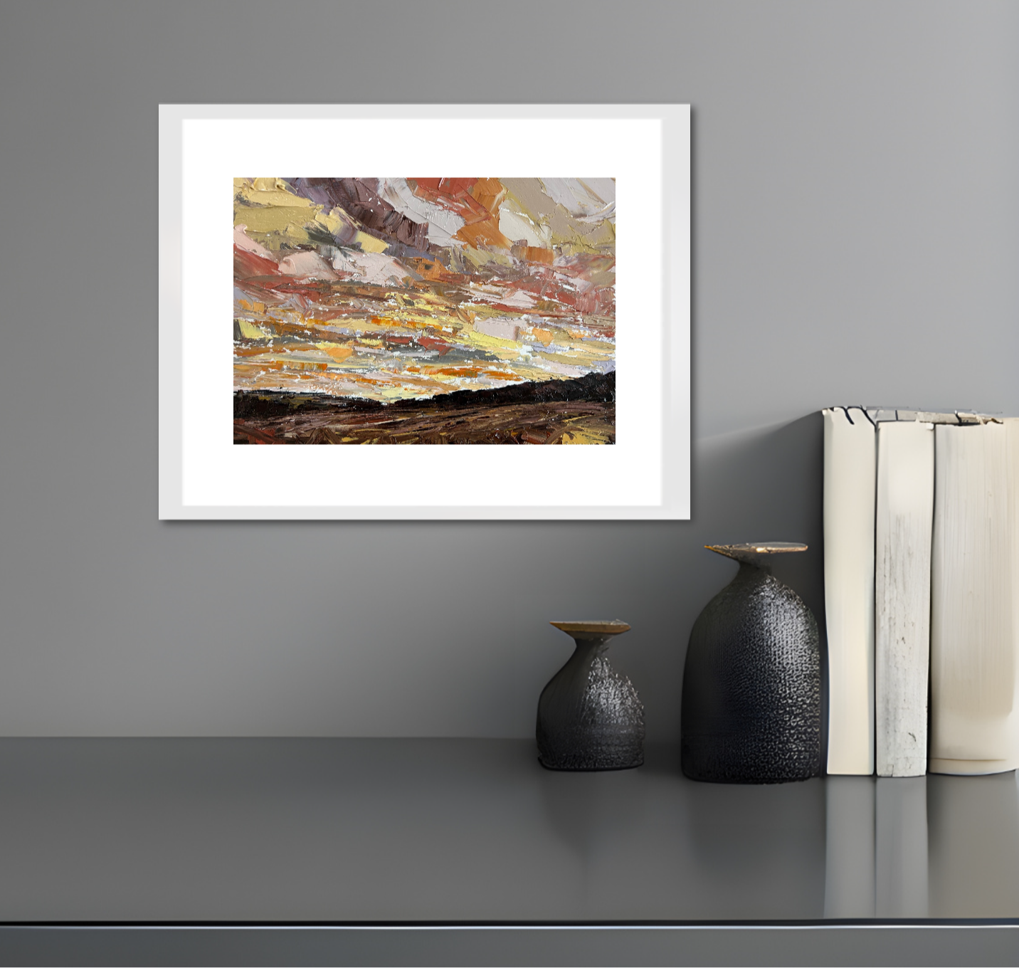 The Last Hurrah Original Oil Landscape Palette Knife Painting In Room 1