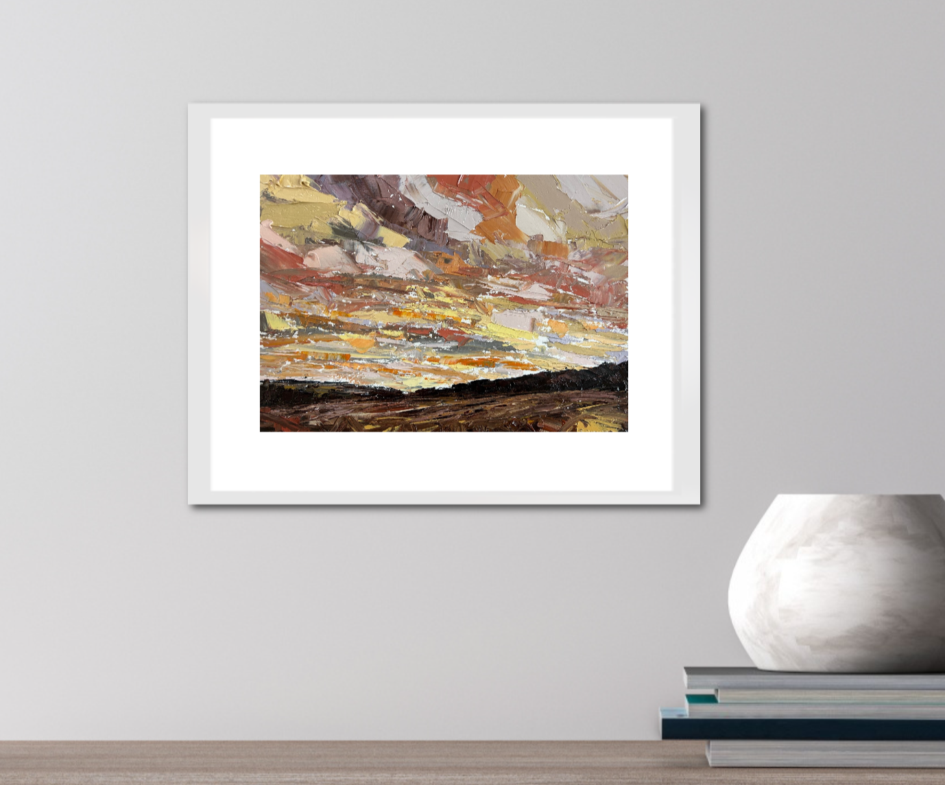 The Last Hurrah Original Oil Landscape Palette Knife Painting In Room 4