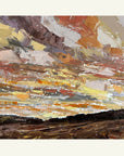 The Last Hurrah Original Oil Landscape Palette Knife Painting In Warm Mount