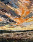 The Sky Is Ablaze Original Oil Landscape Palette Knife Painting