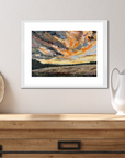 The Sky Is Ablaze Original Oil Landscape Palette Knife Painting In Room 1