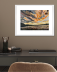 The Sky Is Ablaze Original Oil Landscape Palette Knife Painting In Room 3