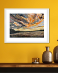 The Sky Is Ablaze Original Oil Landscape Palette Knife Painting In Room 4