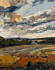 Time Passes Original Oil Landscape Palette Knife Painting Detail 1