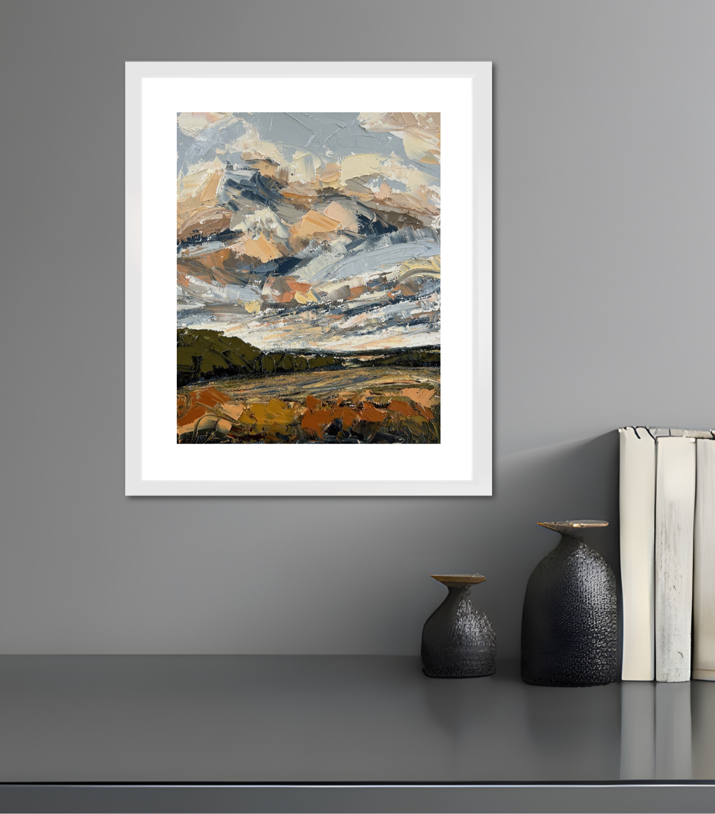 Time Passes Original Oil Landscape Palette Knife Painting In Room 1