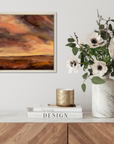 Warm Light Original Oil Landscape Painting In Room Setting 2