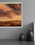 Warm Light Original Oil Landscape Painting In Room Setting 3